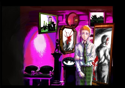 「今際の国のアリス」特別編の第1話扉イラスト。