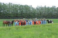 CMが撮影された、北海道にある農業高校の風景。
