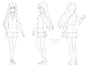 ハルカのキャラクター設定画。