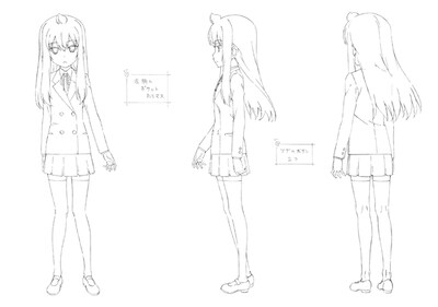 チアキのキャラクター設定画。