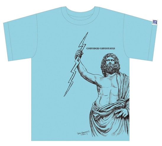 ヤマザキマリがイラストを描いた「情熱大陸 SPECIAL LIVE SUMMER TIME BONANZA'12」とのコラボTシャツ。