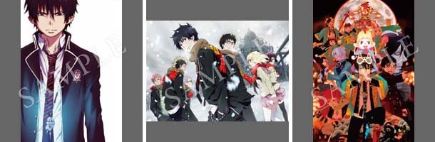 特典付き前売券に付属する特製ポストカード3枚セット。 (C)加藤和恵／集英社・「青の祓魔師」劇場版製作委員会 2012 (C)加藤和恵／集英社