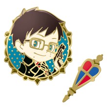 G賞「ピンズセット」のうちの1種。(C)加藤和恵／集英社・「青の祓魔師」製作委員会・MBS