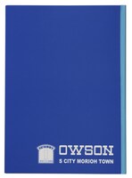 「OWSON オリジナルグッズセット」のオリジナルノート裏面。