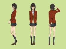 大島千づるの設定画。(C)ろびこ・講談社／「となりの怪物くん」製作委員会