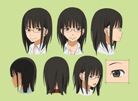 大島千づるの設定画。(C)ろびこ・講談社／「となりの怪物くん」製作委員会