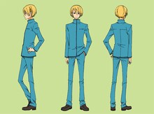 山口賢二の設定画。(C)ろびこ・講談社／「となりの怪物くん」製作委員会