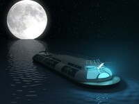 宇宙船をイメージした「ホタルナ」。