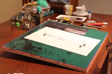 荒木飛呂彦の仕事机。