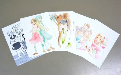 ポストカードセットA。1巻のカバーイラストなど、定番のラインナップ。