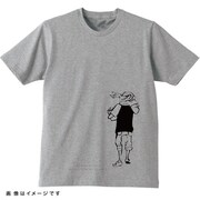 「ポップコーンキャッチTシャツ 投げ」メンズのヘザーグレー。