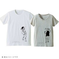 「ポップコーンキャッチTシャツ」は2480円、2枚セットで4200円。左の「受け」がメンズのホワイト、右の「投げ」がレディースのヘザーグレー。