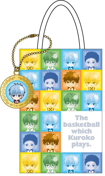 「黒子のバスケ」スイーツギフトコレクションのチャーム付きバッグ。