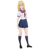 アニメ「今日のあすかショー」京野あすかの制服姿。(C)モリタイシ・小学館/今日のあすかショー製作委員会