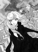 「コミック星新一 半人前」扉イラスト （新潮文庫刊『妄想銀行』所収）(C)1966 星ライブラリ／新潮社