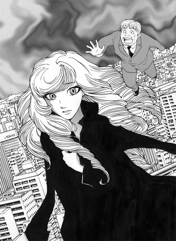 「コミック星新一 半人前」扉イラスト （新潮文庫刊『妄想銀行』所収）(C)1966 星ライブラリ／新潮社