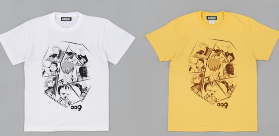 TシャツはメンズS、M、L、XLの4サイズが用意されている。(C) 2012『009 RE:CYBORG』製作委員会