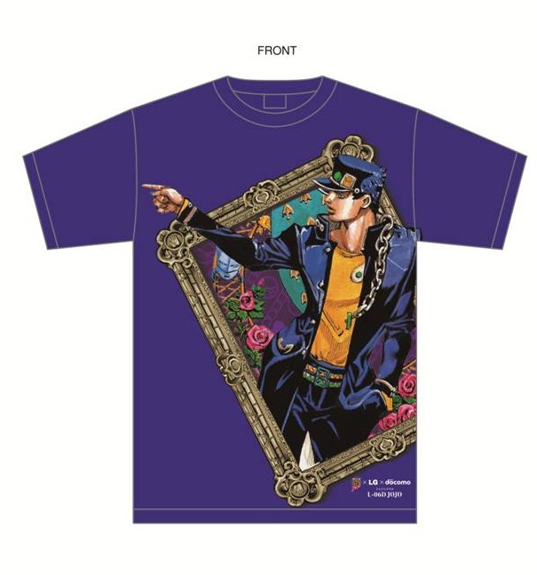 「JOJO GO BATTLE」上位25名にプレゼントされるTシャツ（表面）。※画像はイメージです。 (C)荒木飛呂彦＆LUCKY LAND COMMUNICATIONS／集英社