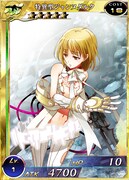 近木野中哉がイラストを描き下ろした、iPhone/Android向けオンラインカードバトルRPG「拡散性ミリオンアーサー」スーパーレアシリアルコード「特異型ジャンヌダルク」。