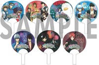 「銀魂」フェアで配布されるミニうちわ（全7種）。(C)空知英秋／集英社・テレビ東京・電通・サンライズ・アニプレックス