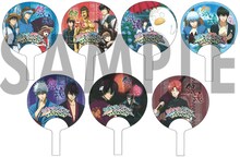 「銀魂」フェアで配布されるミニうちわ（全7種）。(C)空知英秋／集英社・テレビ東京・電通・サンライズ・アニプレックス