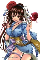 「当て屋の椿」クリアファイル＆ポストカードセットのポストカード。