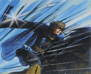 アニメ「ベルサイユのばら」セル画（黒い騎士） (C)池田理代子プロダクション・TMS