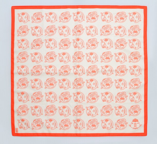 「金魚草柄の風呂敷」