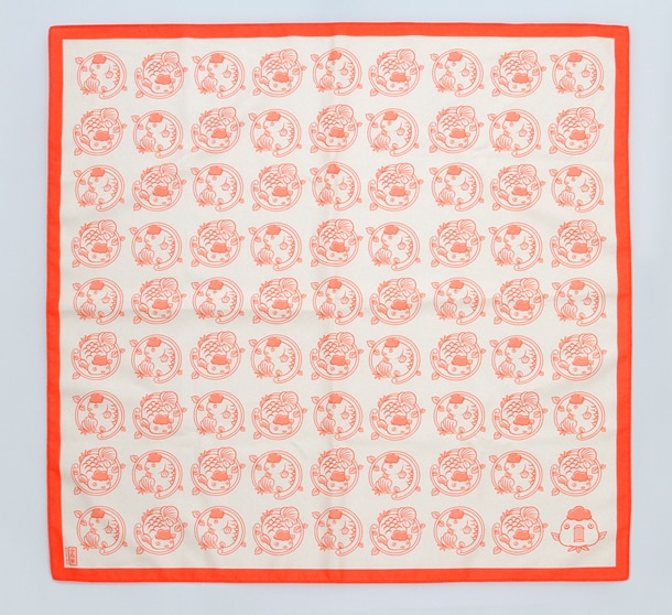 「金魚草柄の風呂敷」