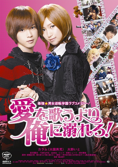 映画「愛を歌うより俺に溺れろ！」の宣伝チラシ。(C)2012「愛俺！」製作委員会