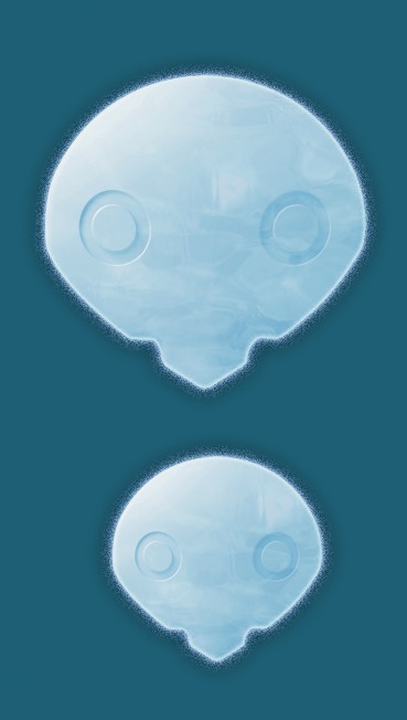 「シリコンアイストレー 第5の使徒＆第6の使徒」で作成した第5の使徒の氷。（CGによるイメージ画像）（c）カラー