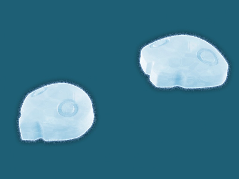 「シリコンアイストレー 第5の使徒＆第6の使徒」で作成した第5の使徒の氷。（CGによるイメージ画像）（c）カラー