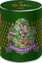 ローソンオリジナルタオルの缶（第1部）。(C)荒木飛呂彦＆LUCKY LAND COMMUNICATIONS/集英社