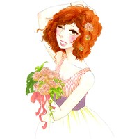 ヤマシタトモコの生サイン入り年賀状に使用されるイラスト。　