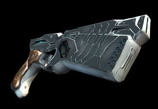 監視官・執行官が所持する銃「ドミネータ」の設定画。(C)サイコパス製作委員会