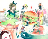 山川あいじが執筆した、別冊マーガレット増刊「bianca 2」の予告イラスト。