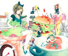 山川あいじが執筆した、別冊マーガレット増刊「bianca 2」の予告イラスト。