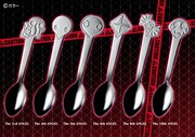 第3・第4・第5・第6・第8・第10の使徒をかたどったスプーン。（c）カラー
