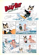 1～9巻セットの購入者にプレゼントされる、チャック・カルキン版「BILLY BAT」の複製原画。