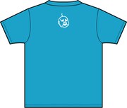 武梨えりがイラストを描いたTシャツ「Everyday」背面（ターコイズ）。