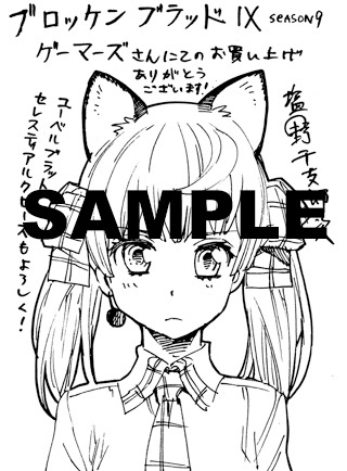 「ブロッケンブラッドIX」ゲーマーズ用ペーパー。