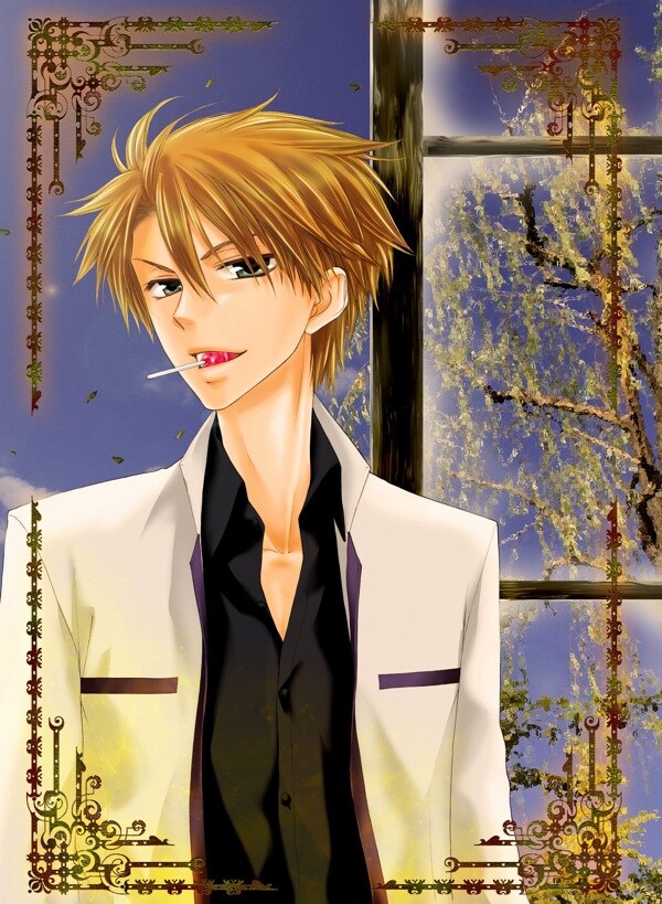 碓氷拓海のイラスト。容姿端麗、頭脳明晰、運動神経抜群なスーパーイケメン役は誰の手に？