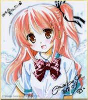 谷村まりかによる「ほけんのせんせい」の色紙。