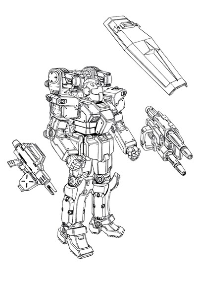 「機動戦士ガンダム サンダーボルト」の設定画。