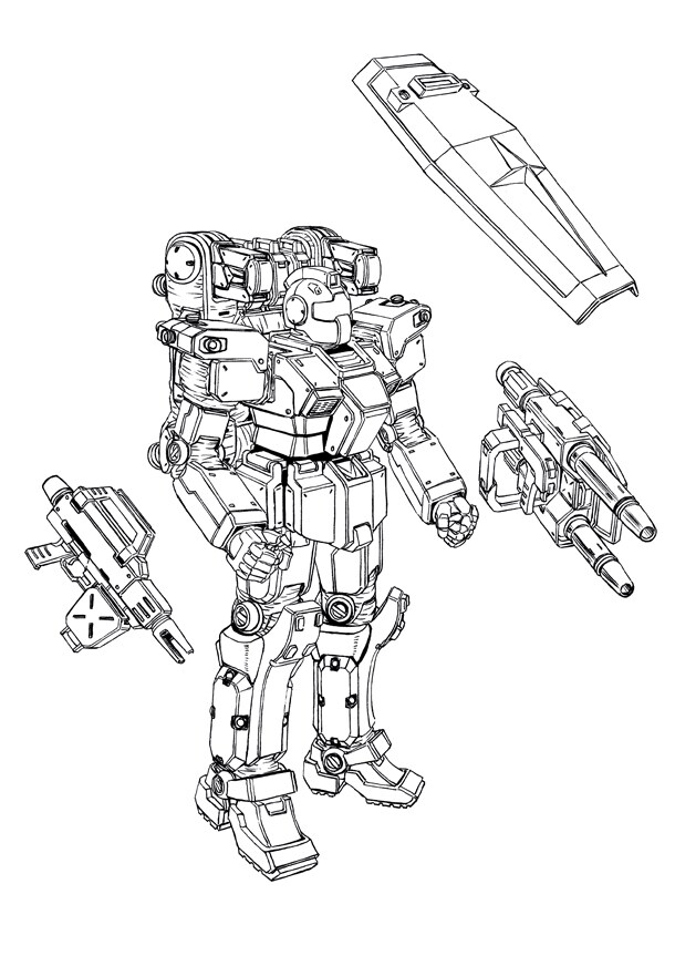 「機動戦士ガンダム サンダーボルト」の設定画。