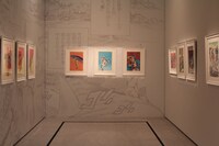 第8部「ジョジョリオン」の原画展示風景。