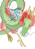 カバーイラストのために描かれたラフ。この後どのようにカバーが完成していくかは、特集記事をご覧頂きたい。