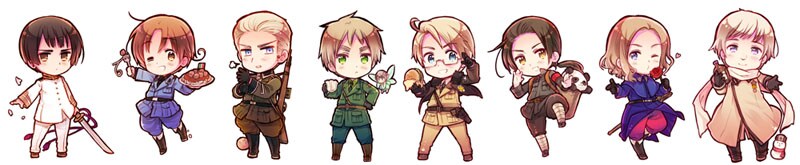 「ヘタリア Axis Powers　シリコン型付き!! SWEETS BOOK」イメージイラスト ※実際のシリコン型とは異なる。(C)HIMARUYA HIDEKAZ,GENTOSHA COMICS 2011,2012