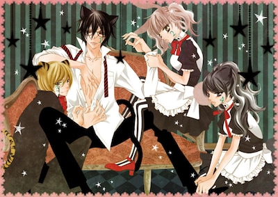 「モノクロ少年少女」花とゆめ22号（白泉社）の扉絵。