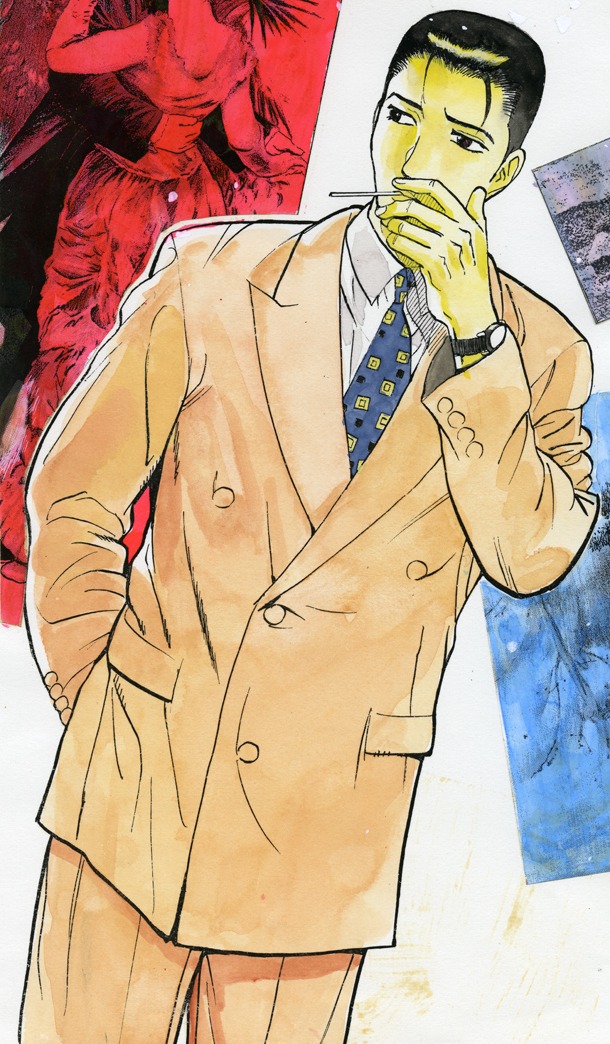 細野不二彦「ギャラリーフェイク」カット。